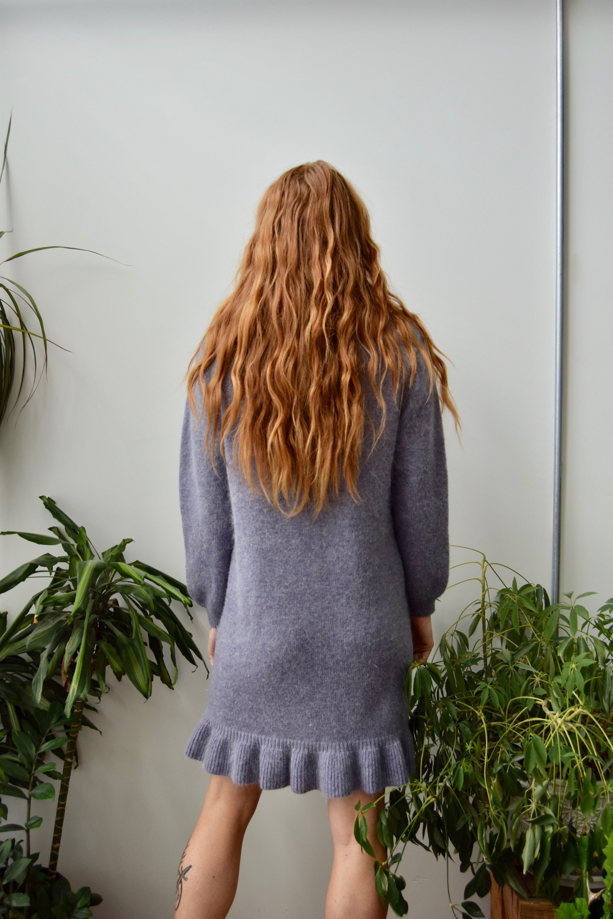 Lavender Cashmere Sweater Dress