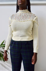 High Neck Crochet Knit