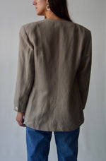 90's Boxy Linen Christian Dior Blazer