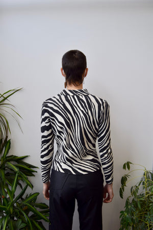 Zebra Zip Cardi