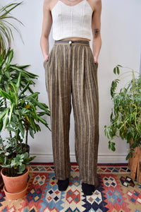 Wide Leg Linen Trousers