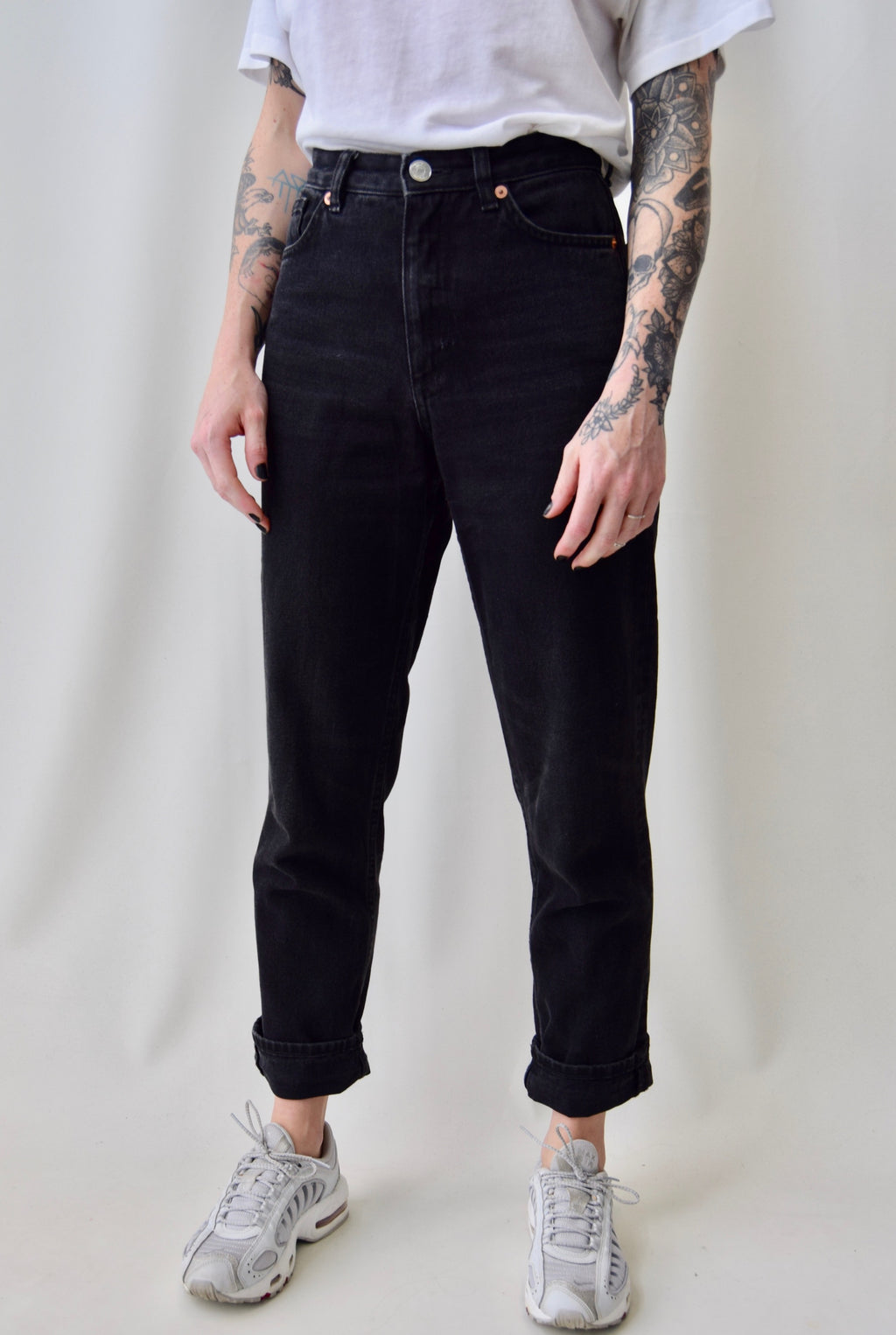 Black Denim Mom Jeans