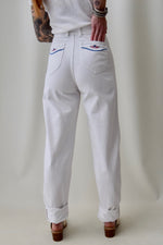 1970's White High Waisted "Pulse" Jeans