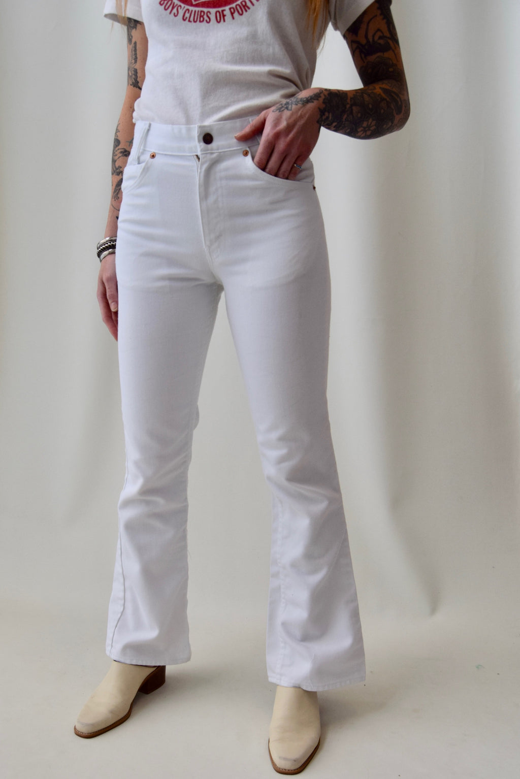 1970's Big E Levis Poly Blend Kick Flares