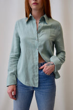 Mint Linen Blend Top