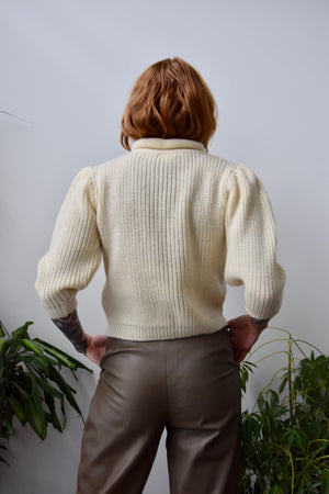 Cream Puff Sleeve Sweater