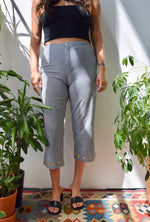 00's Black and White Gingham Capris