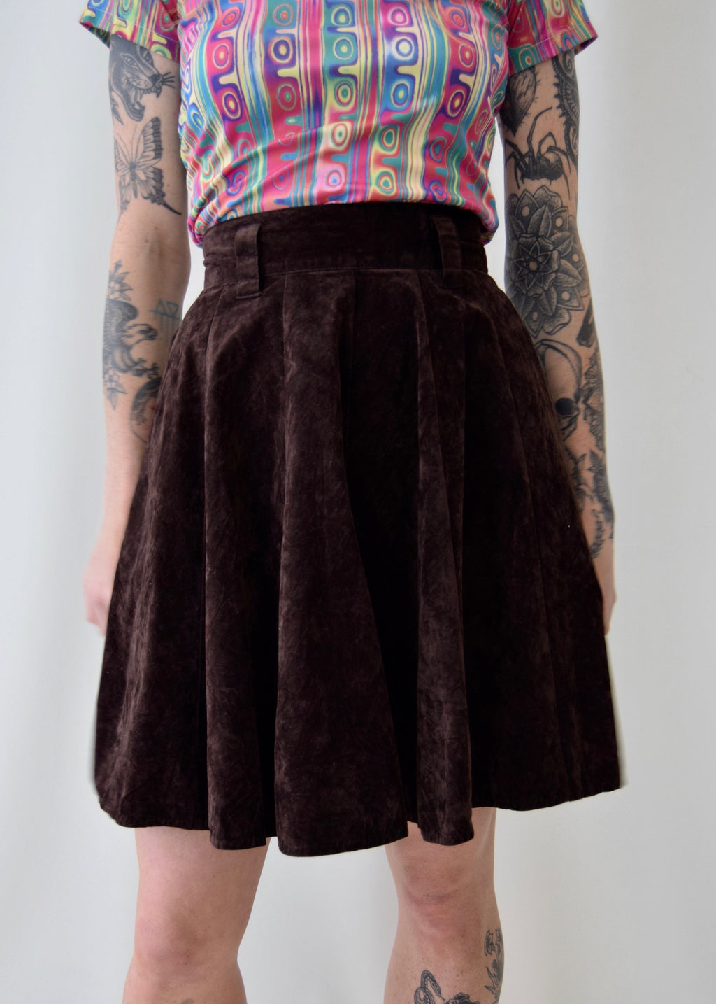 "Two Face Project" Chocolate Brown Velvet Skirt