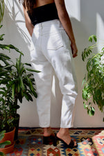 Sasson Cropped White Jeans