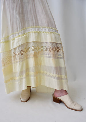 Lemon Chiffon Antique Nightgown