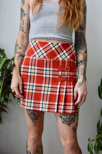 70s Deadstock Plaid Skirt