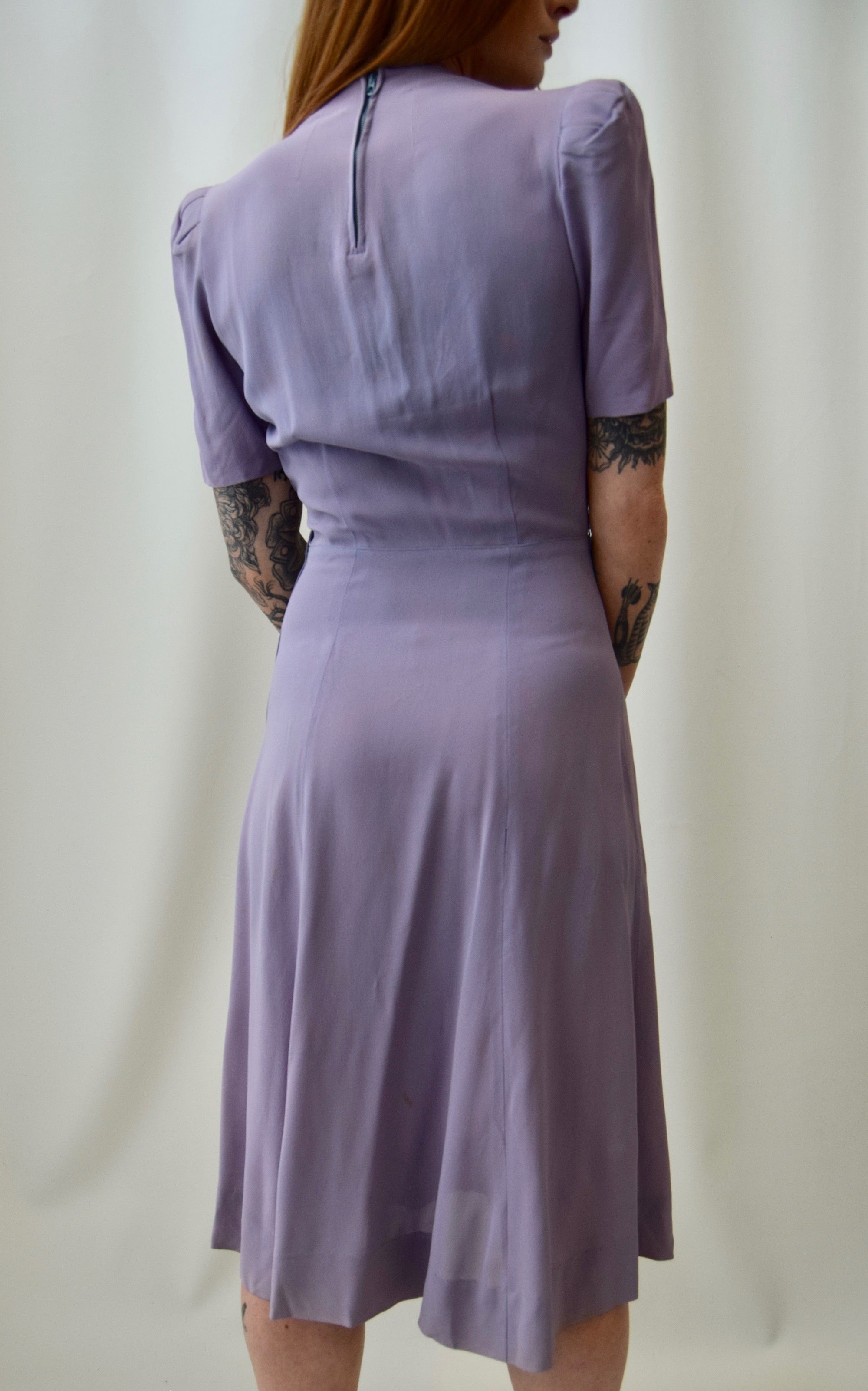 1940's Lilac Tea Dress