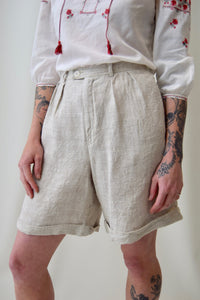 Sandy Linen Trouser Shorts