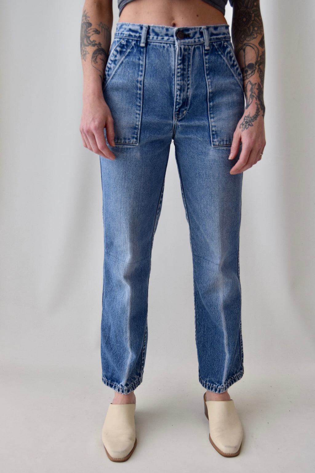 Vintage Faded Calvin Klein Blue Jeans