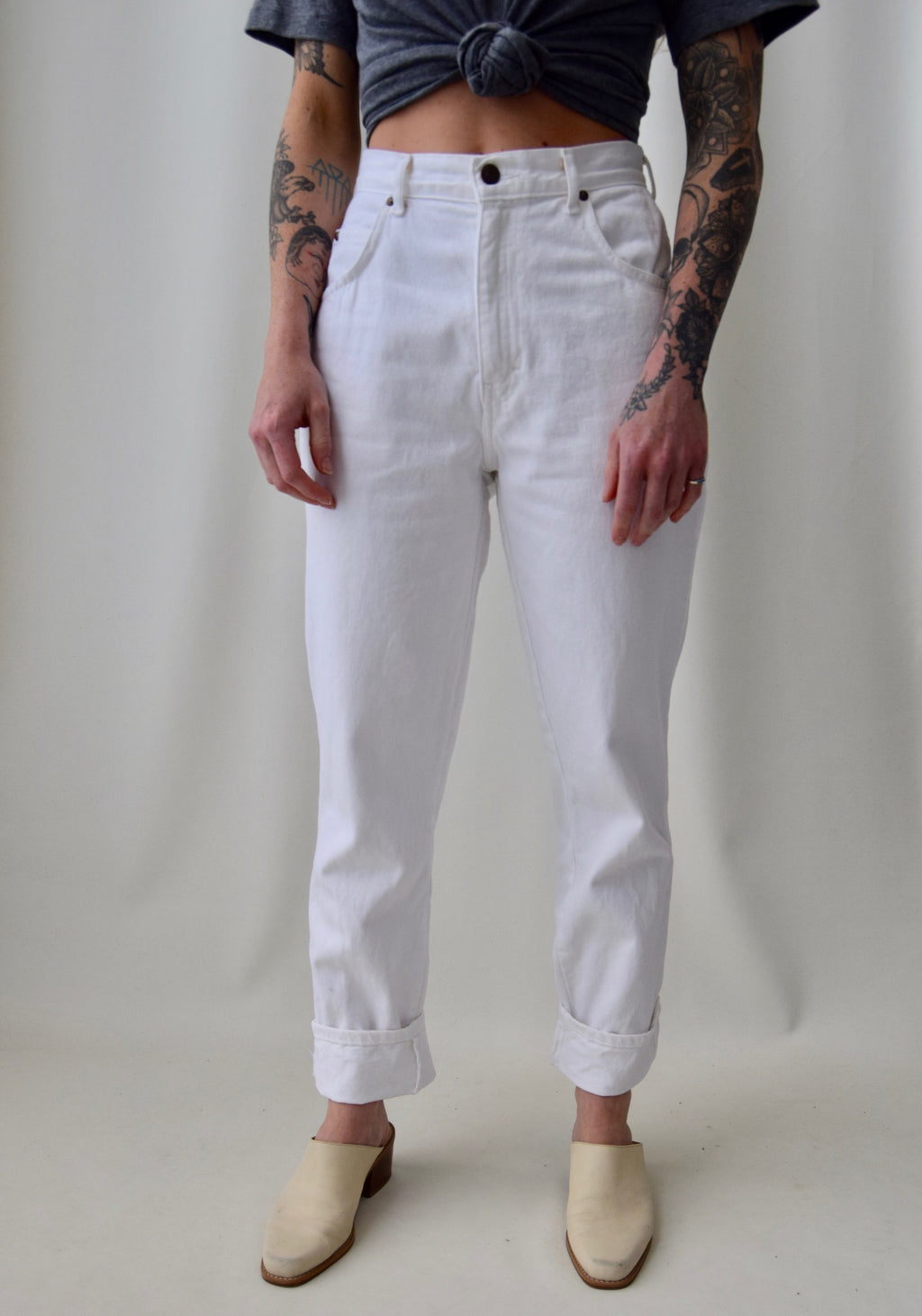 Vintage White Mom Jeans