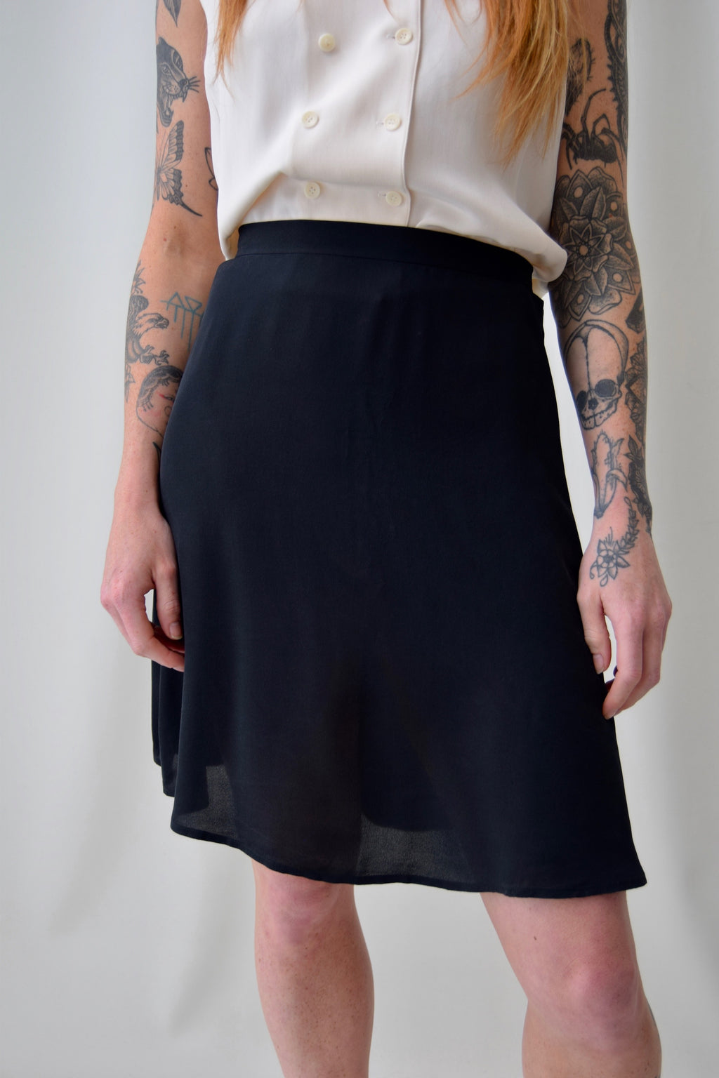 CK A Line Silk Skirt