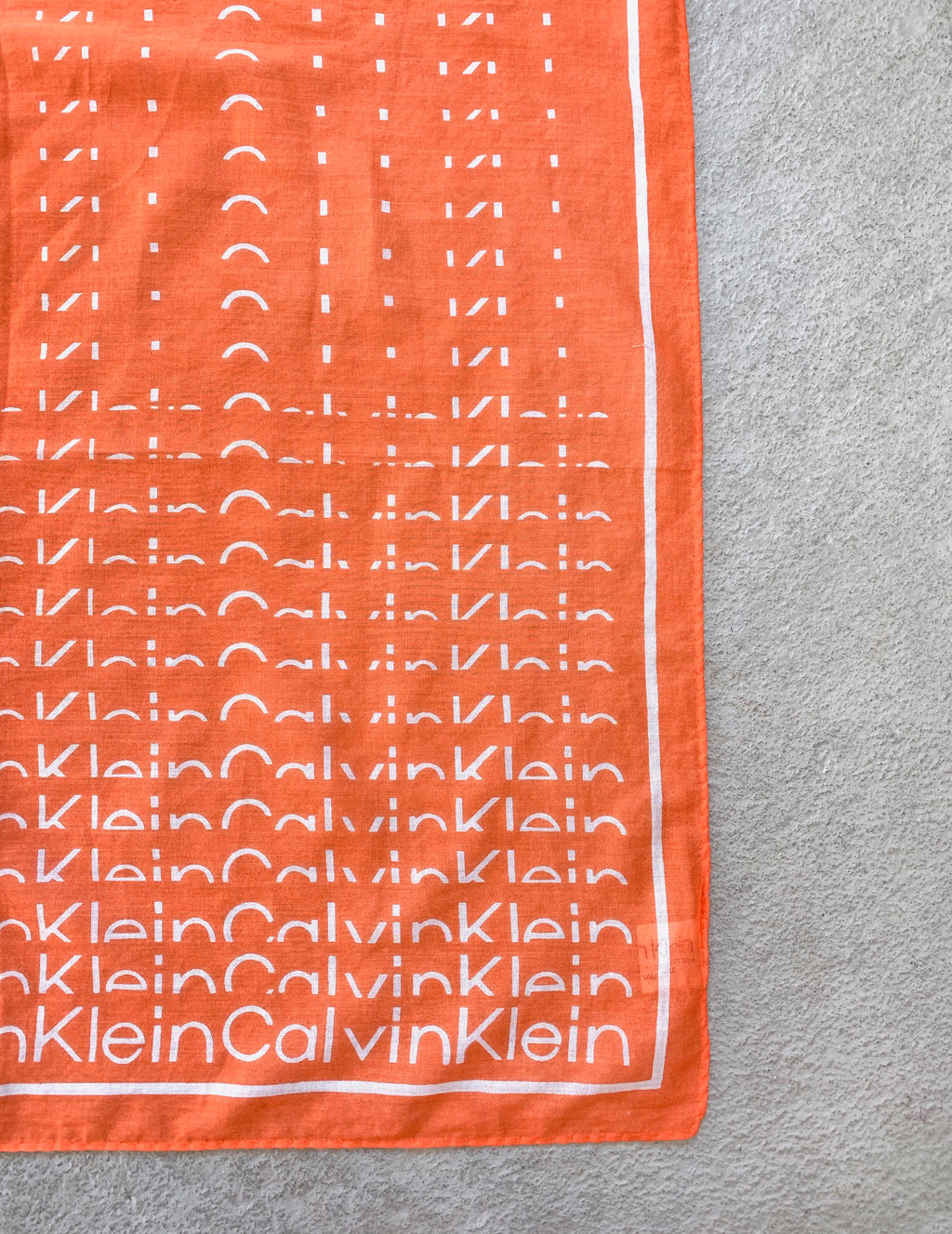 Vintage Calvin Klein Orange Logo Bandana